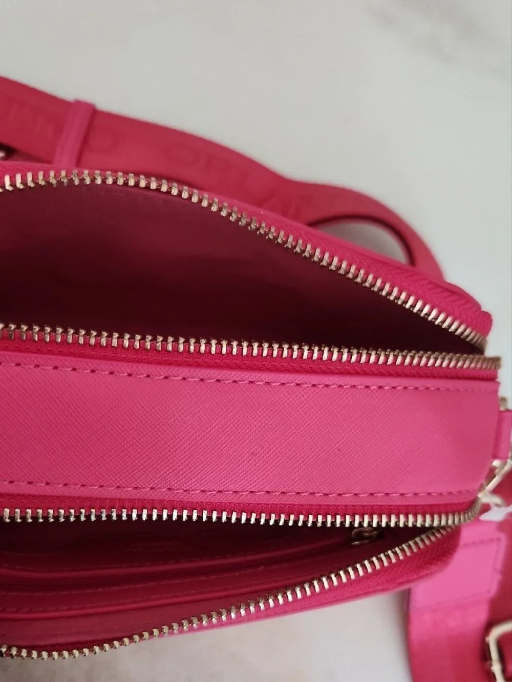 Valentino Pink Studded Crossbody Camera Bag with Branded Strap